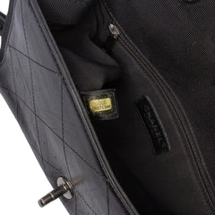 CC Quilted Crumpled Calfskin and Grosgrain Flap