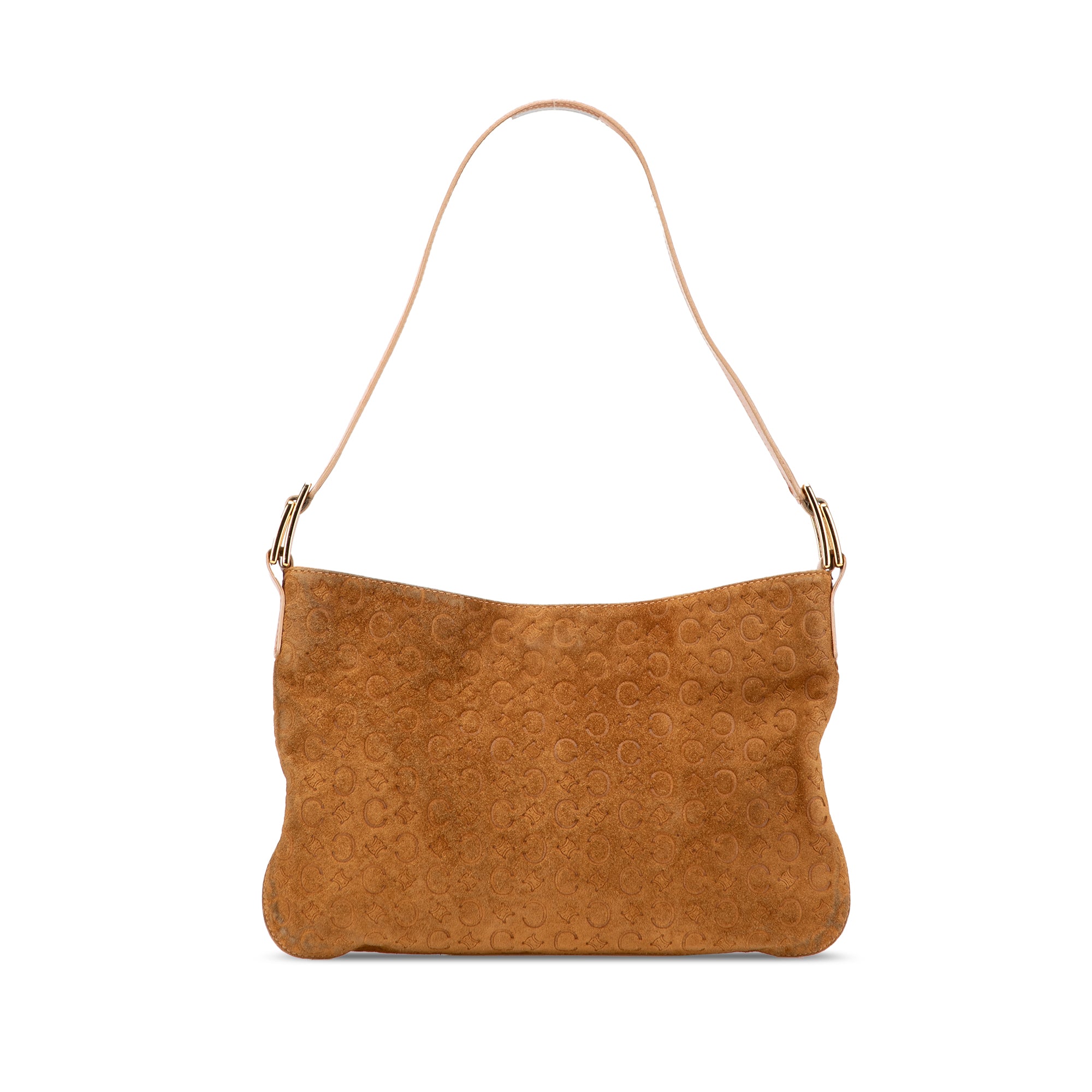 C Macadam Suede Shoulder Bag
