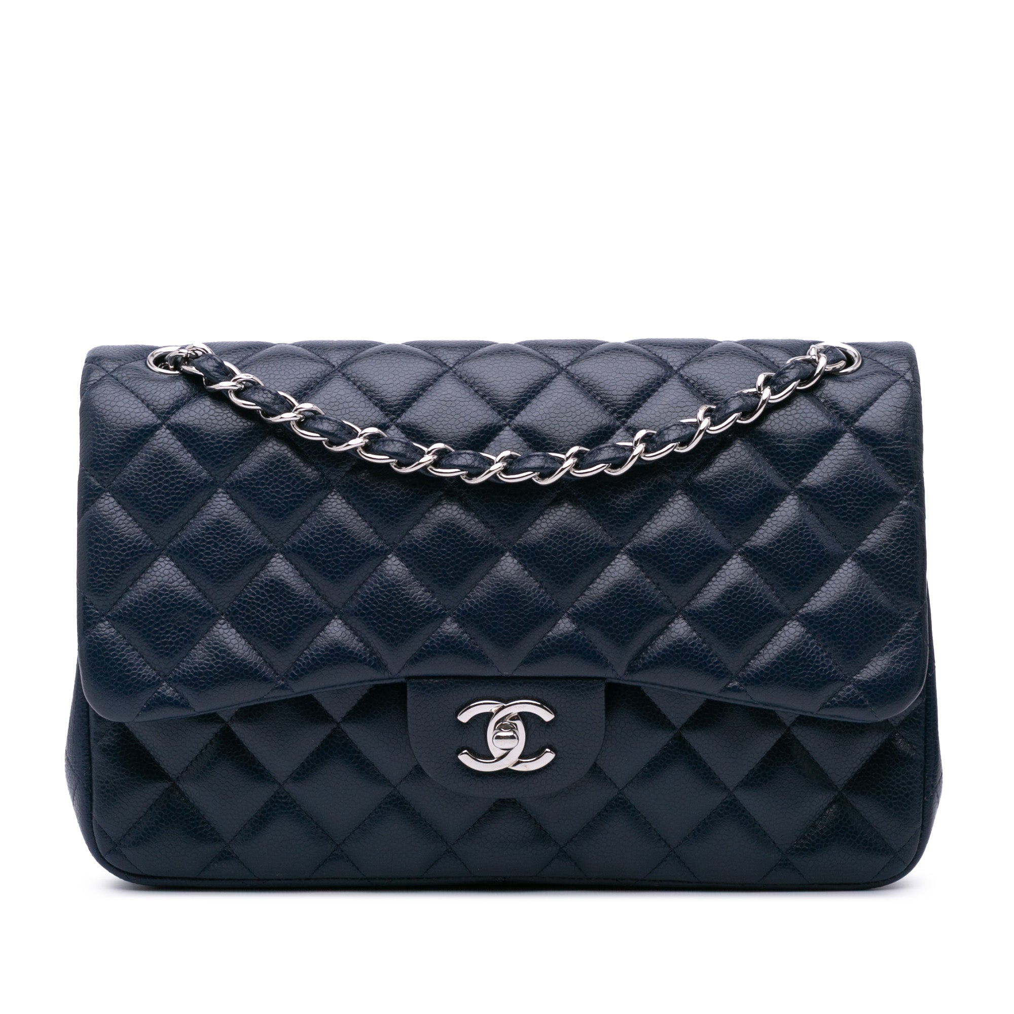 Jumbo Classic Caviar Double Flap