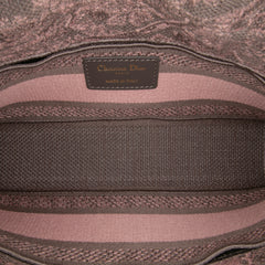 Medium Canvas Embroidered Toile De Jouy Lady D Joy Satchel