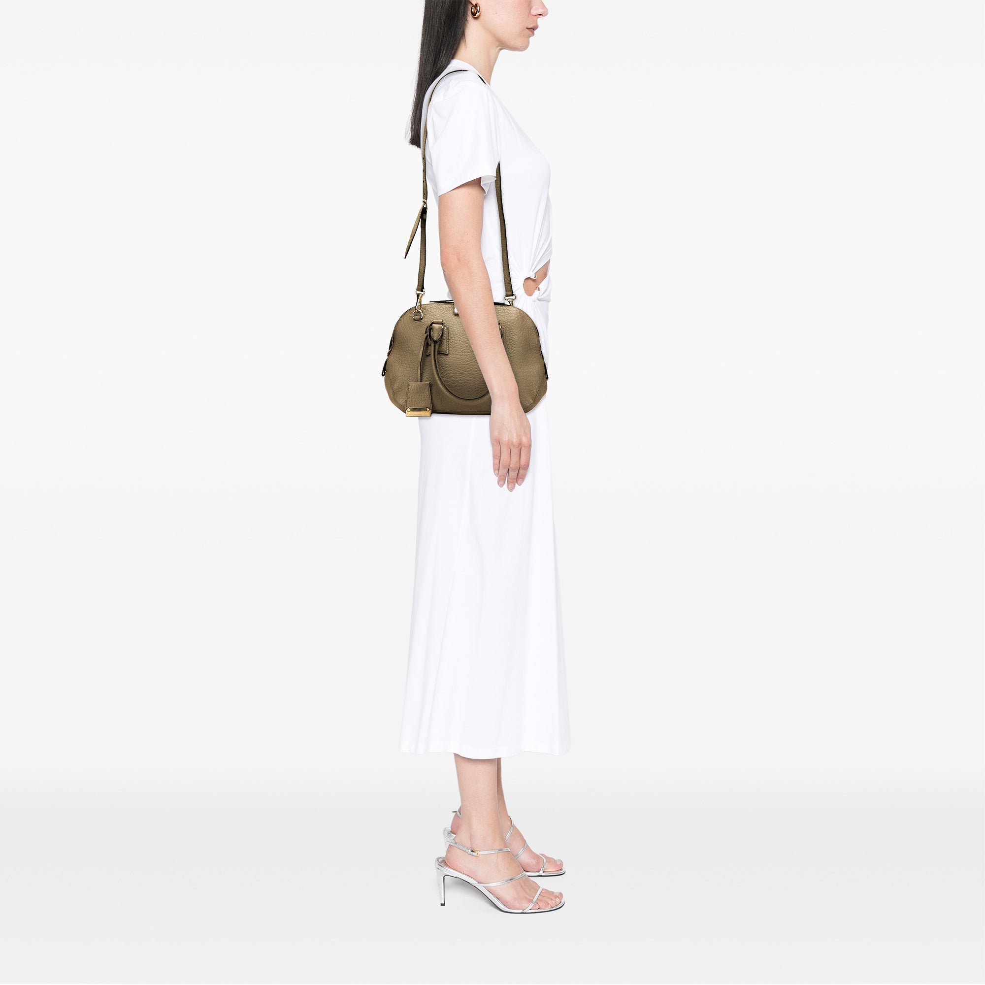 Small Grained Calfskin Heritage Orchard Bowling Bag
