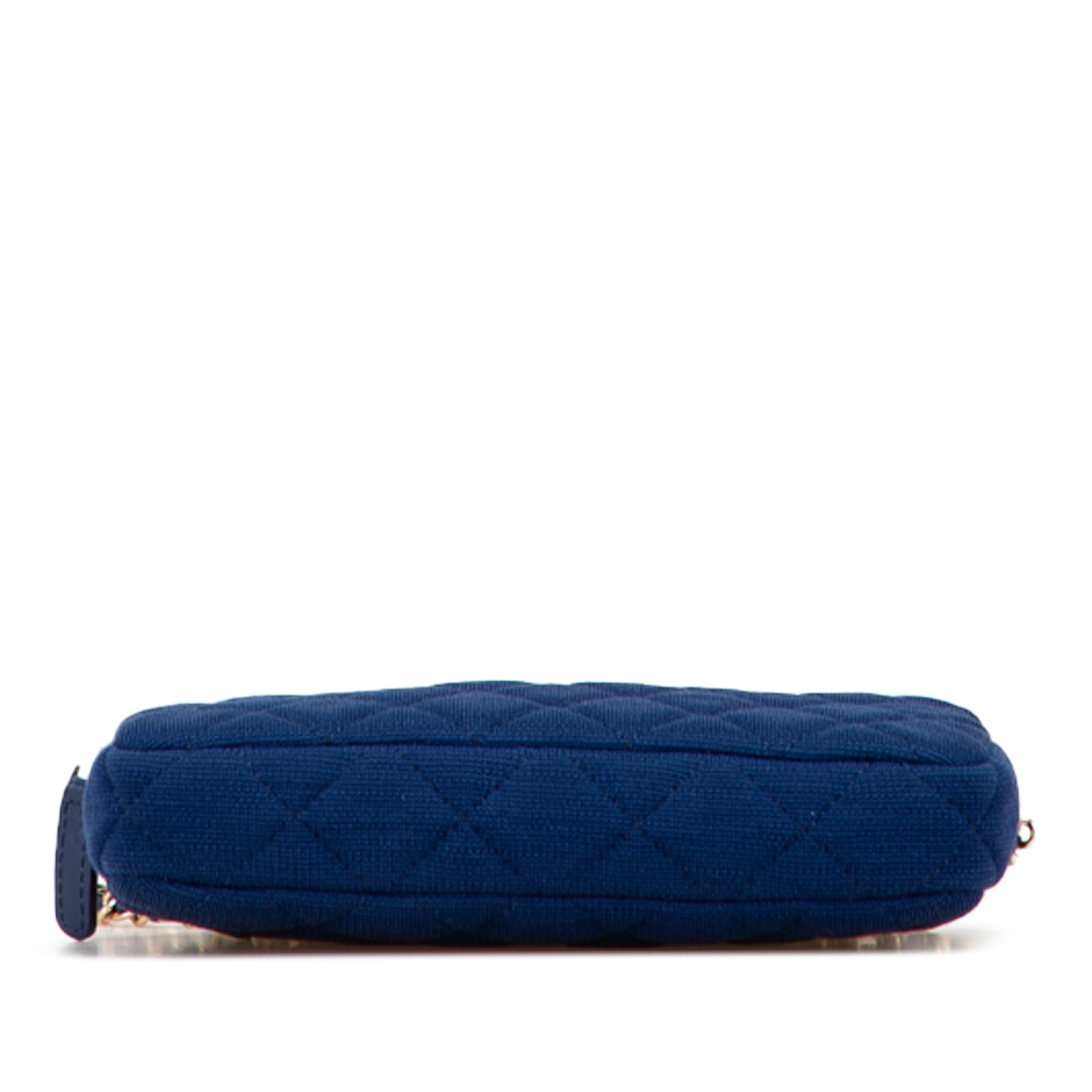 CC Quilted Jersey Double Zip Wallet on Chain