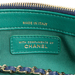 CC Quilted Jersey Double Zip Wallet on Chain