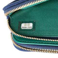 CC Quilted Jersey Double Zip Wallet on Chain