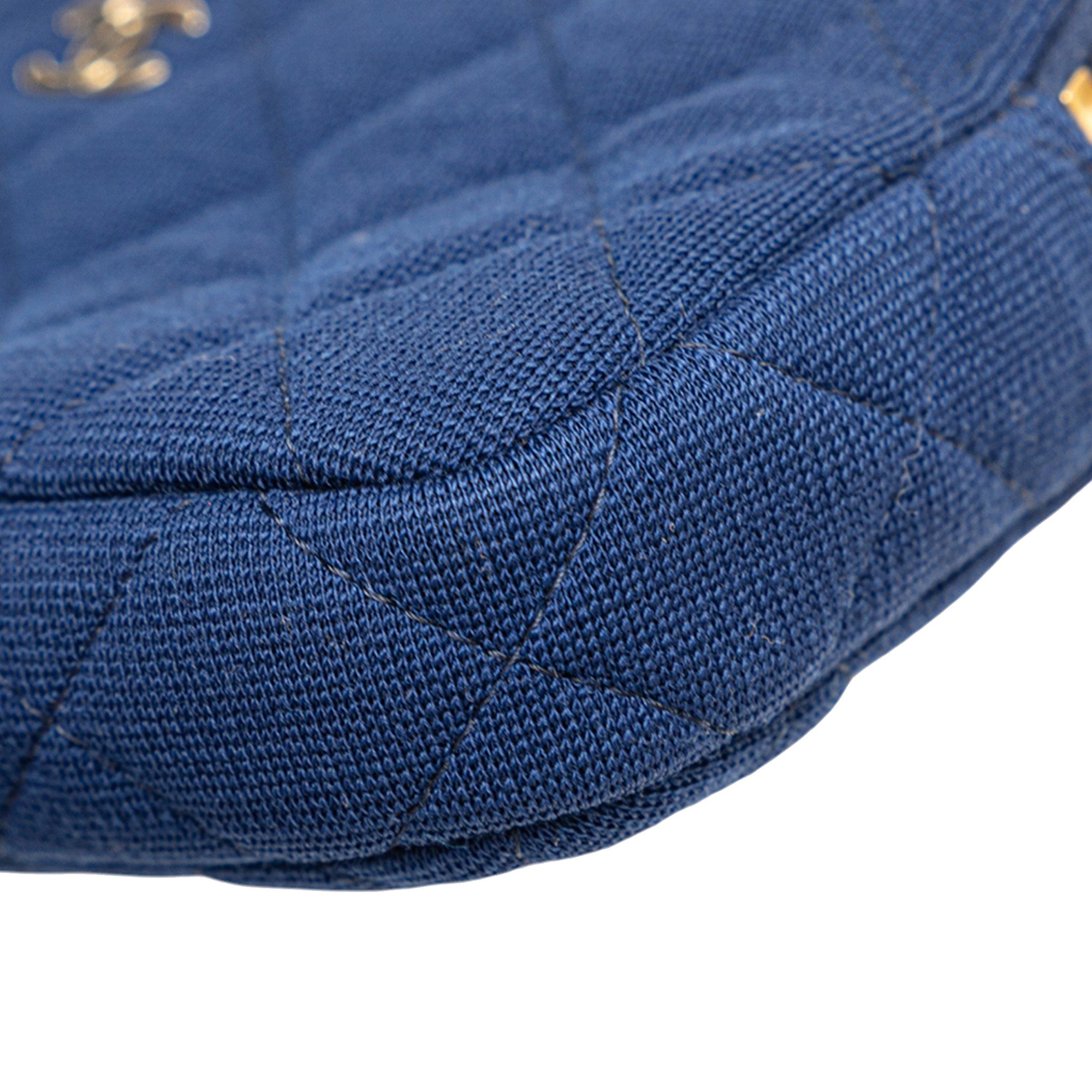 CC Quilted Jersey Double Zip Wallet on Chain