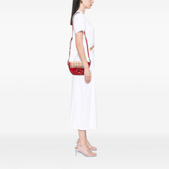 Patent Leather and Haymarket Check Coated Canvas Maydown Crossbody