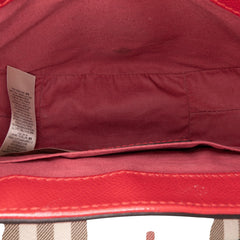 Patent Leather and Haymarket Check Coated Canvas Maydown Crossbody