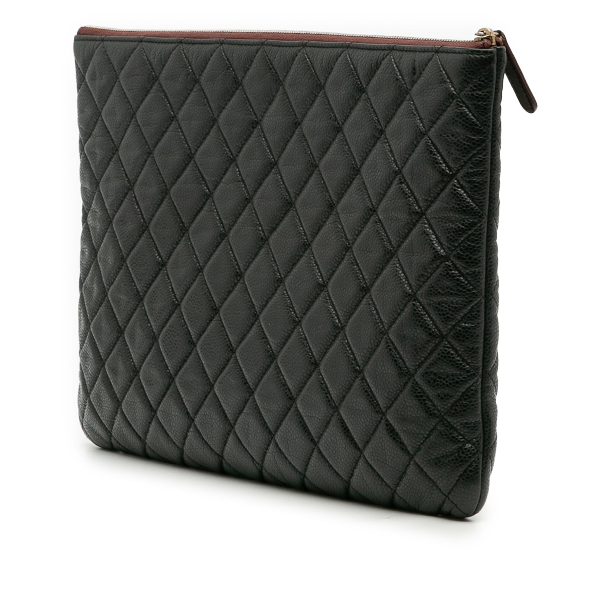 Large Quilted Caviar O Case Clutch