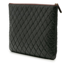 Large Quilted Caviar O Case Clutch