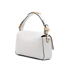 Leather Convertible Baguette Satchel
