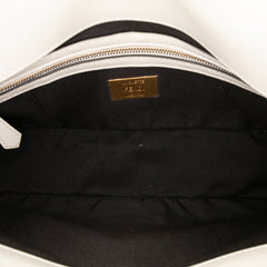 Leather Convertible Baguette Satchel
