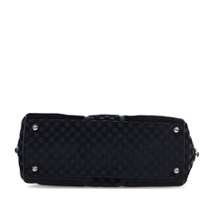 CC Check Embossed Velvet Belted Side Flap