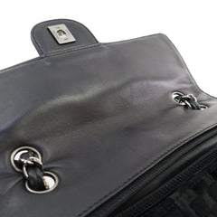 CC Check Embossed Velvet Belted Side Flap