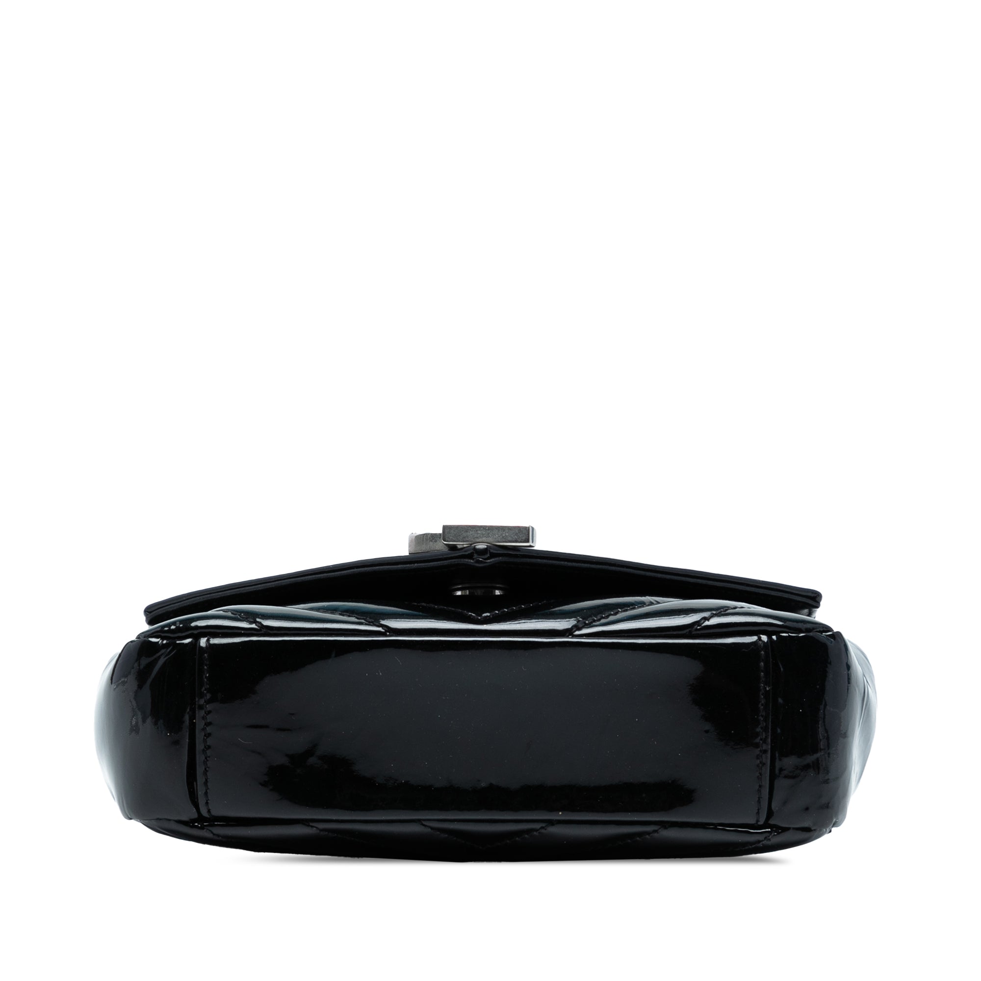 Baby Patent Chevron Classic Monogram Chain Bag