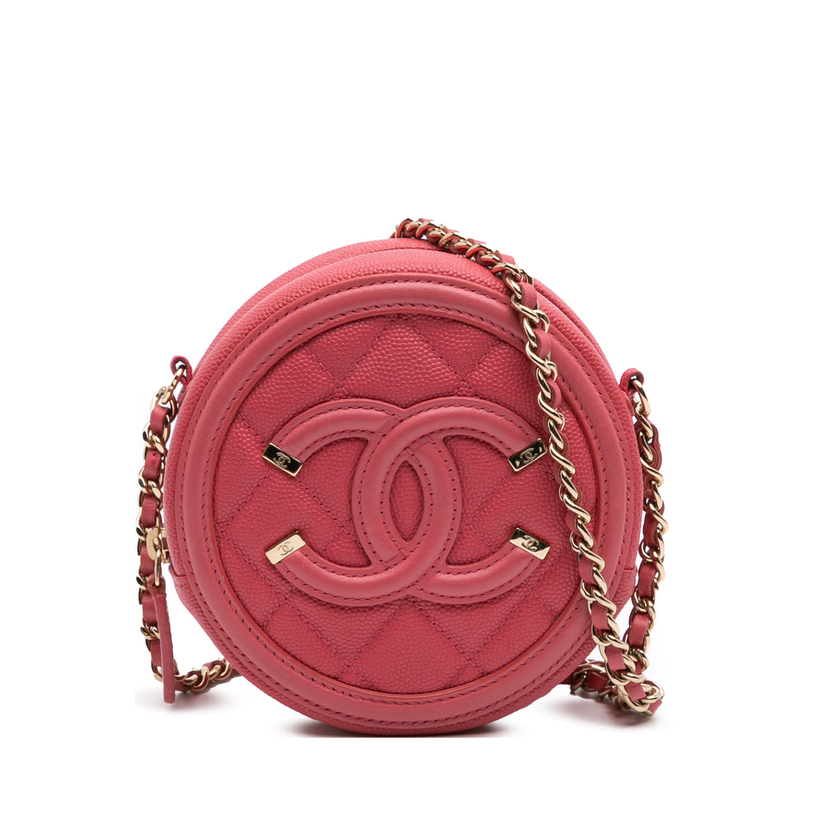 Caviar CC Filigree Round Crossbody
