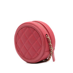 Caviar CC Filigree Round Crossbody