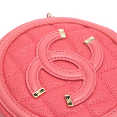 Caviar CC Filigree Round Crossbody