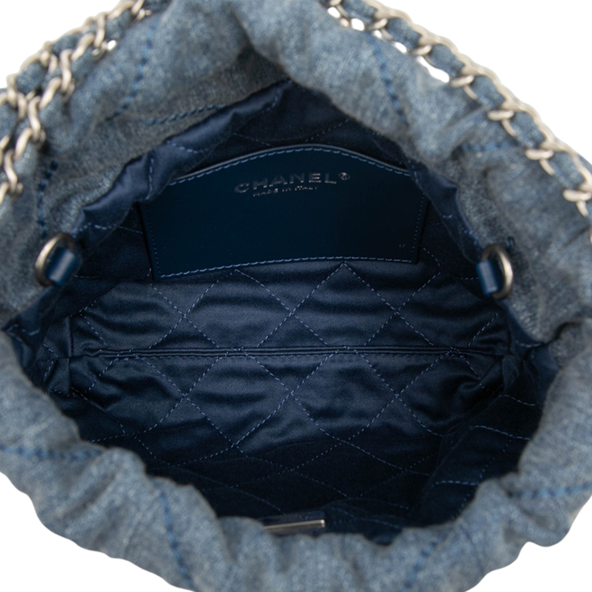 Mini Denim Studded 22 Handbag