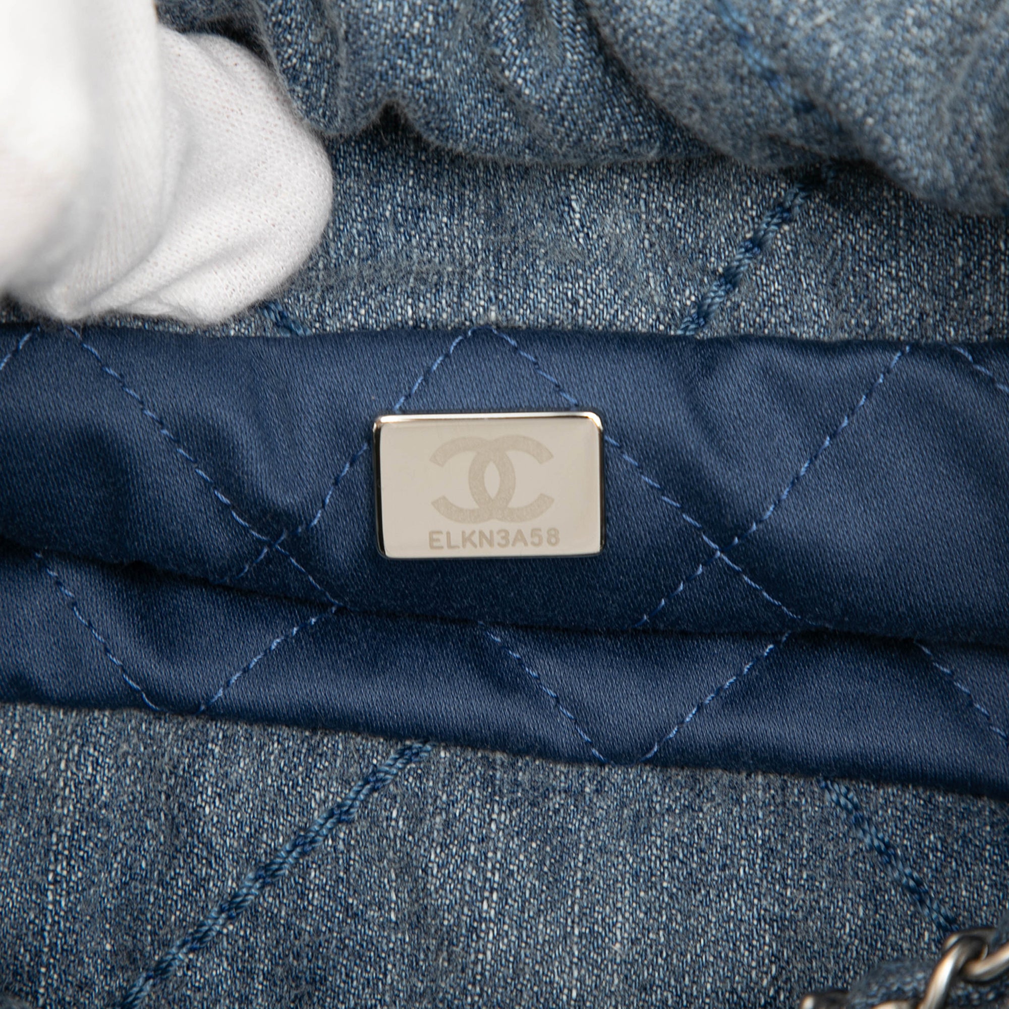 Mini Denim Studded 22 Handbag