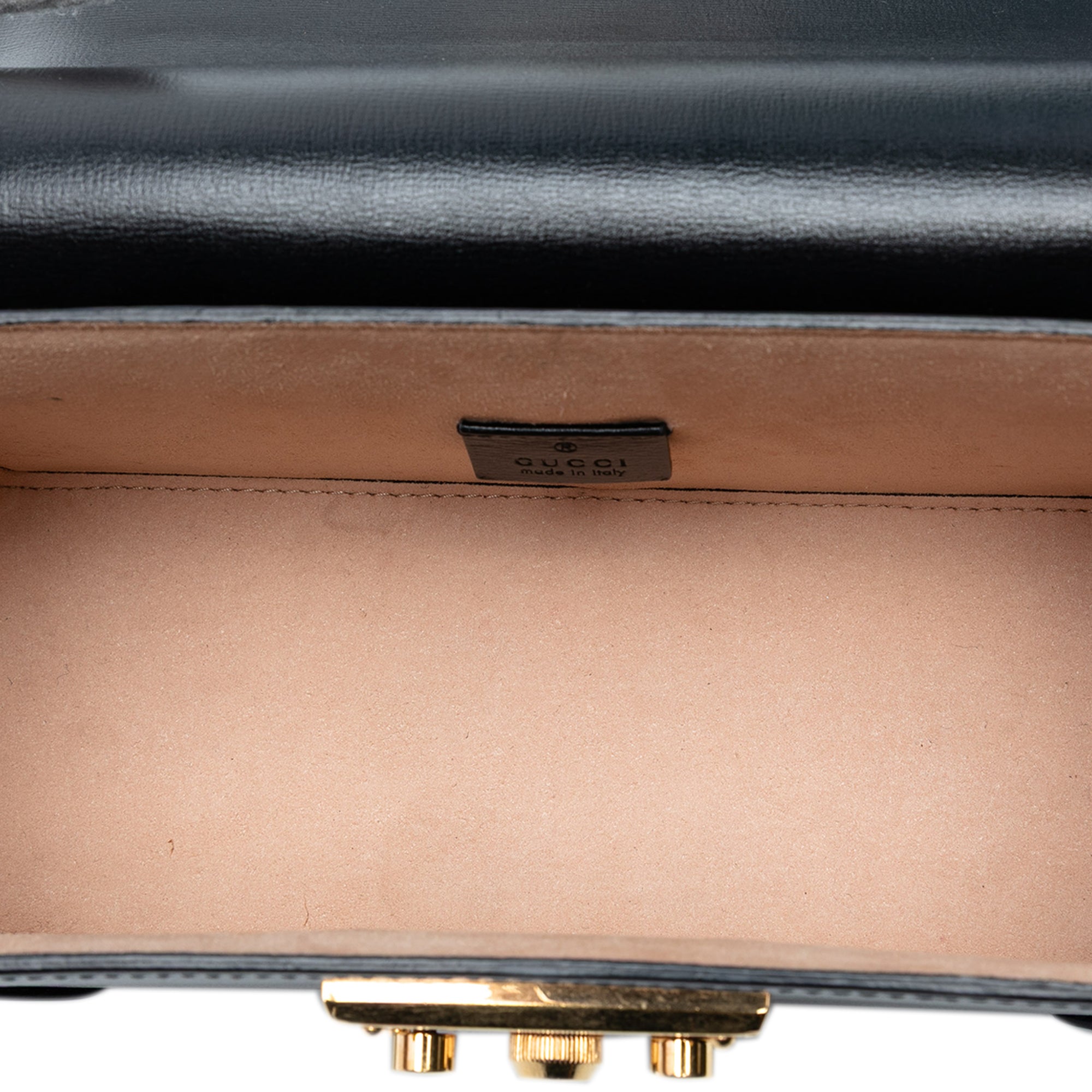 Small Leather Bamboo Padlock Satchel