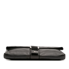 CC Quilted Lambskin Grip Clutch