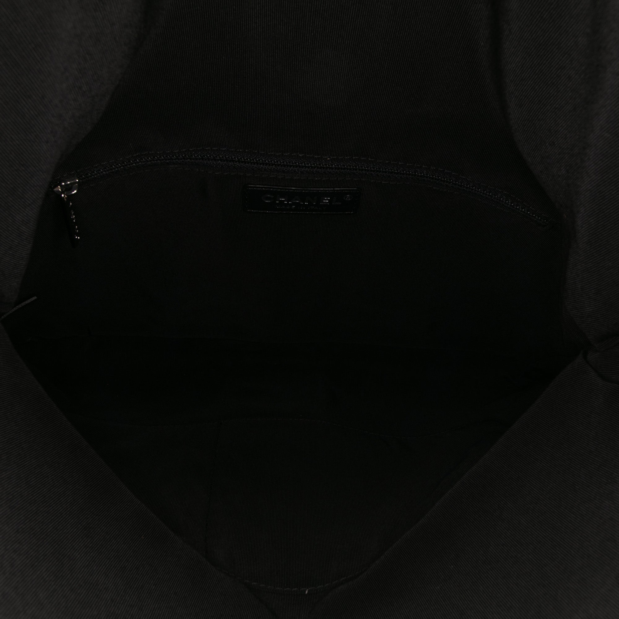 CC Quilted Lambskin Grip Clutch