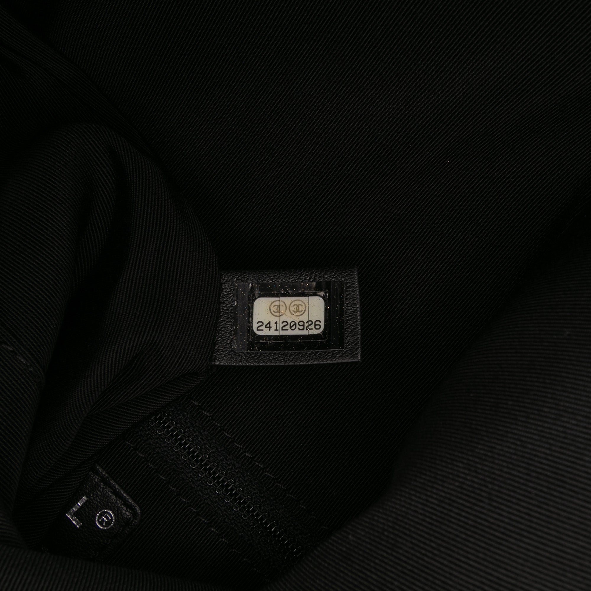 CC Quilted Lambskin Grip Clutch