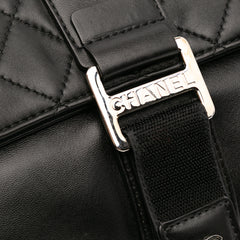 CC Quilted Lambskin Grip Clutch