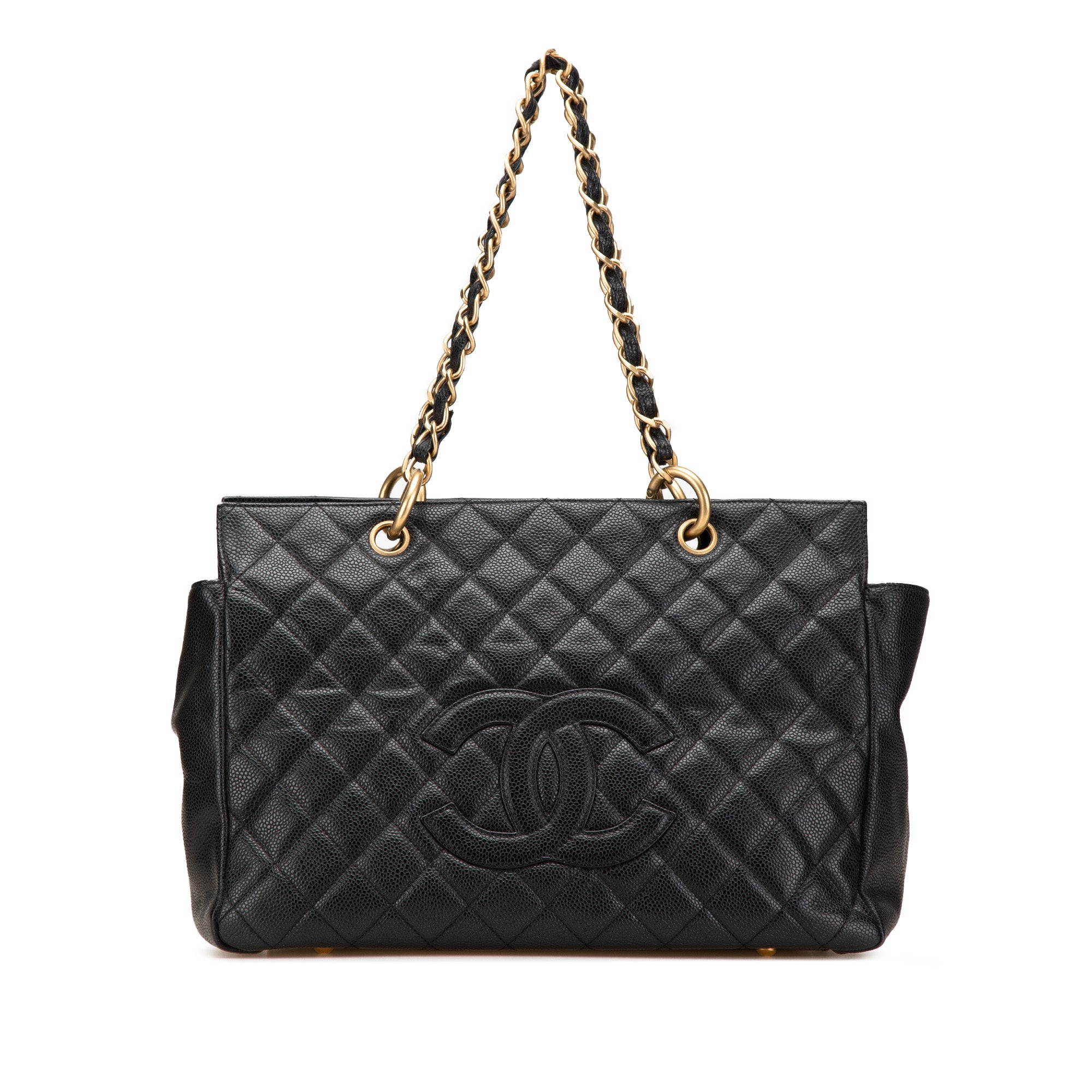 Grand Quilted Caviar Timeless Shopping Tote