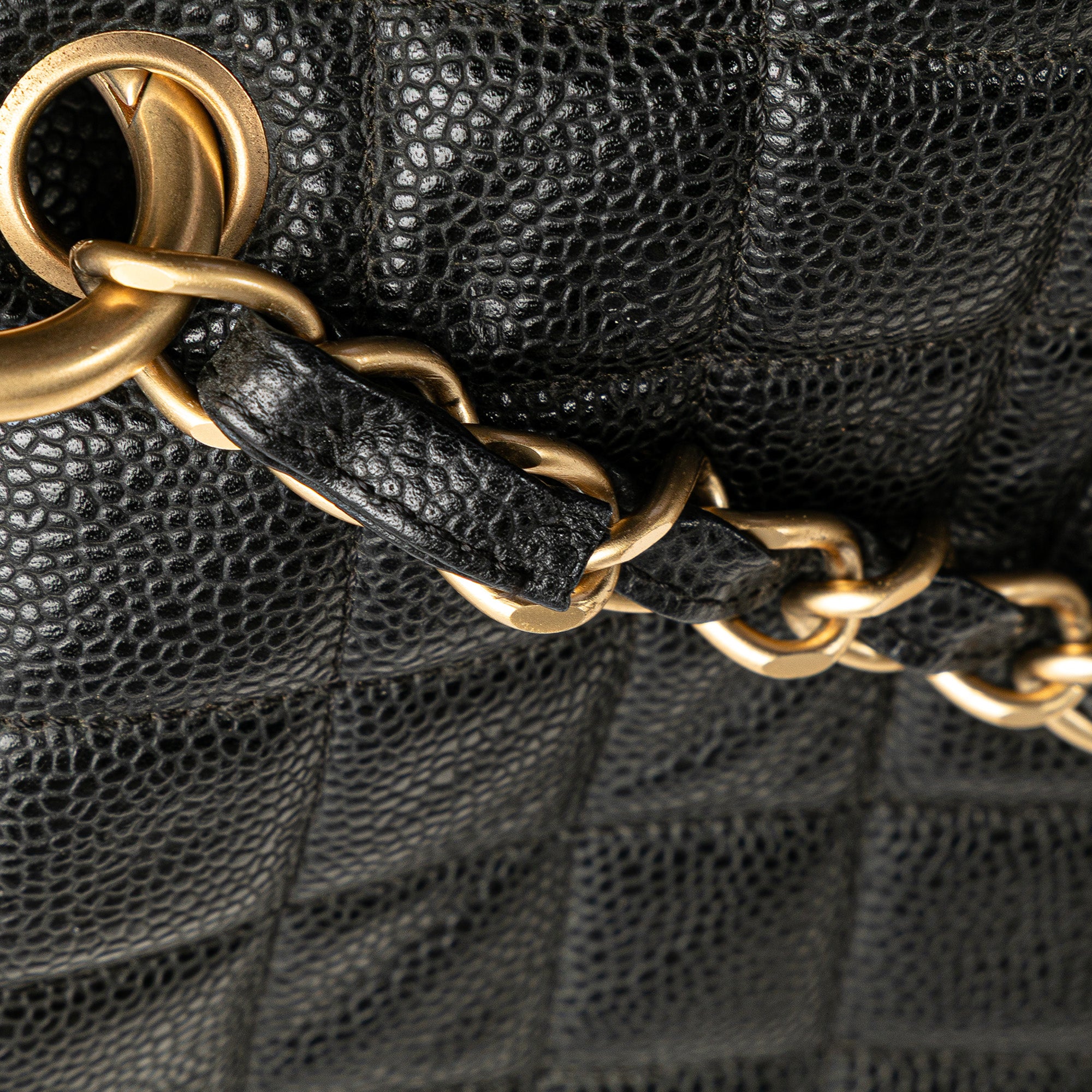 Grand Quilted Caviar Timeless Shopping Tote