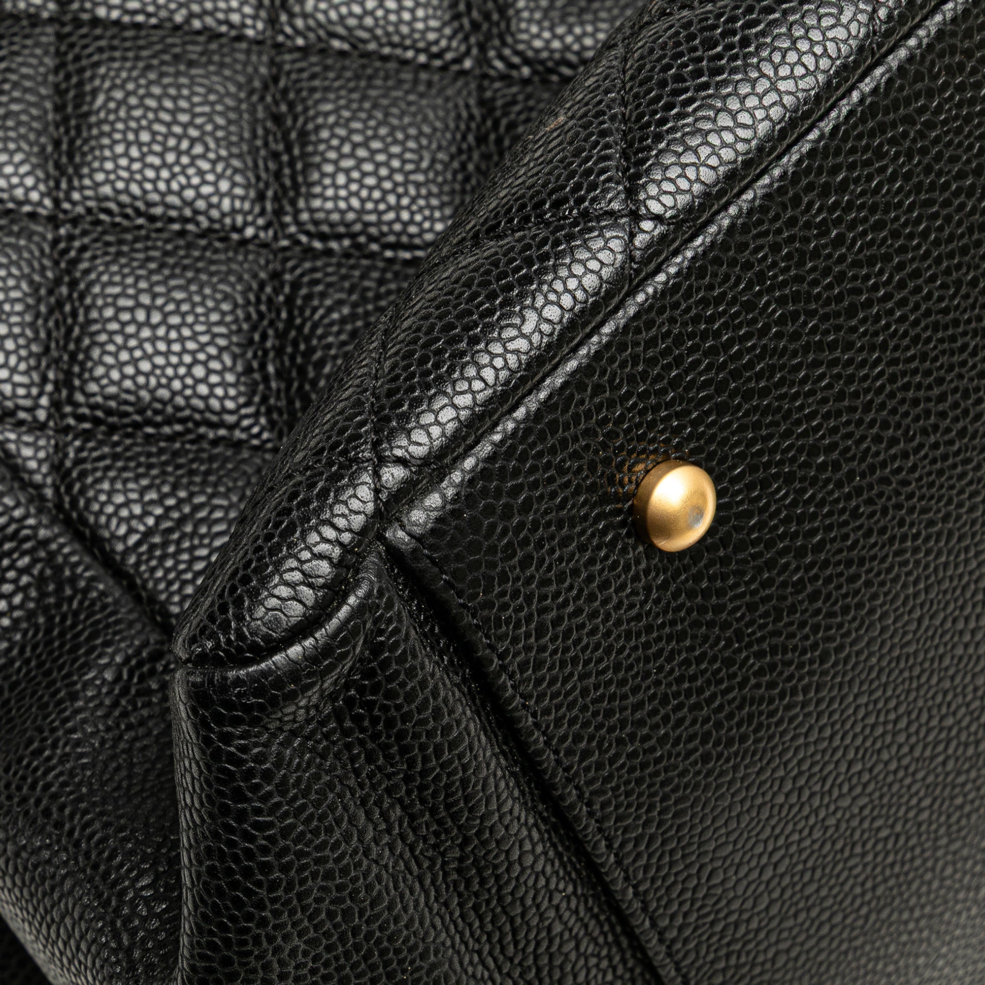 Grand Quilted Caviar Timeless Shopping Tote