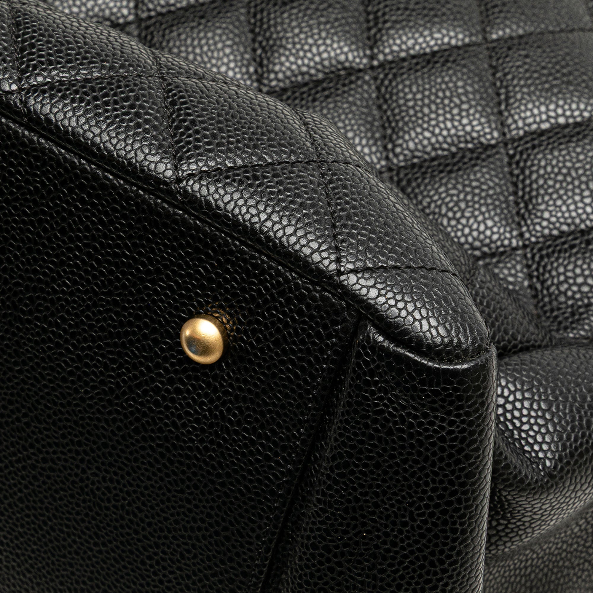 Grand Quilted Caviar Timeless Shopping Tote