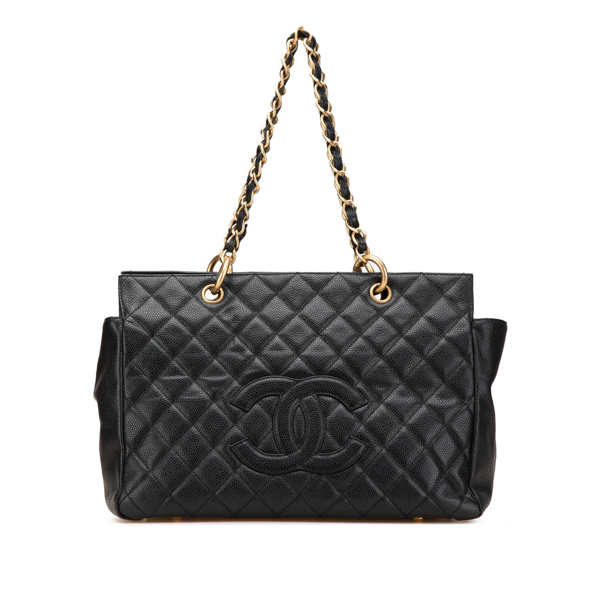Grand Quilted Caviar Timeless Shopping Tote