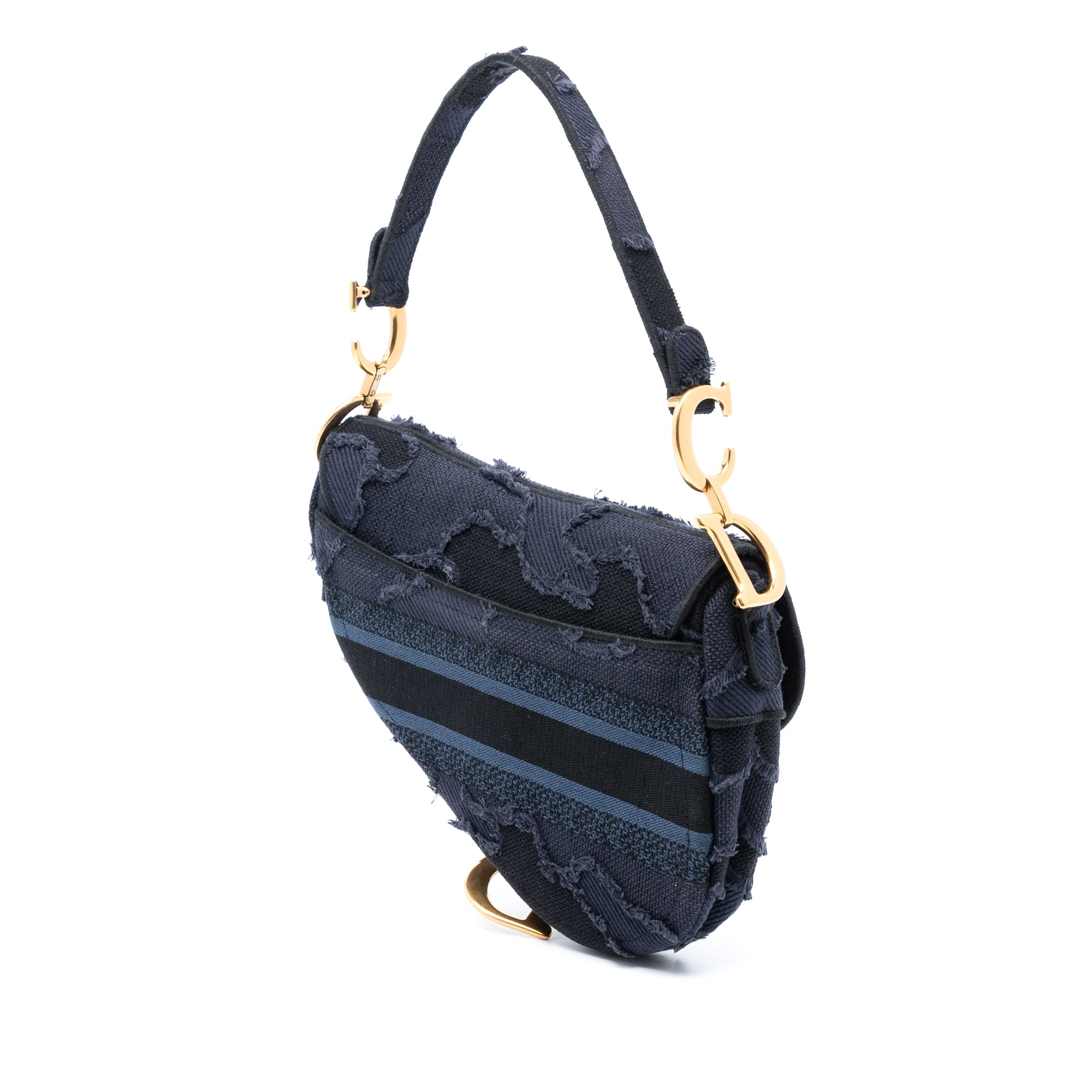 Camouflage Embroidered Canvas Saddle Bag