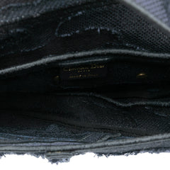 Camouflage Embroidered Canvas Saddle Bag