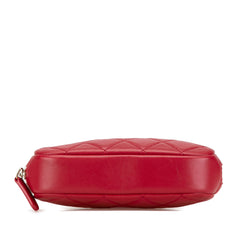 Small Lambskin Curvy Cosmetic Pouch