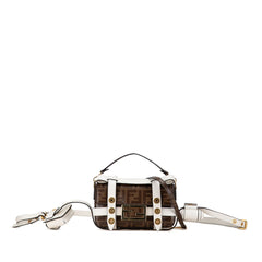 Mini Zucca Glazed Fabric Cage Baguette Satchel