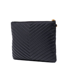 Leather Chevron Monogram Document Holder