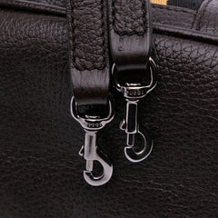 Mini Leather Web Dome Satchel