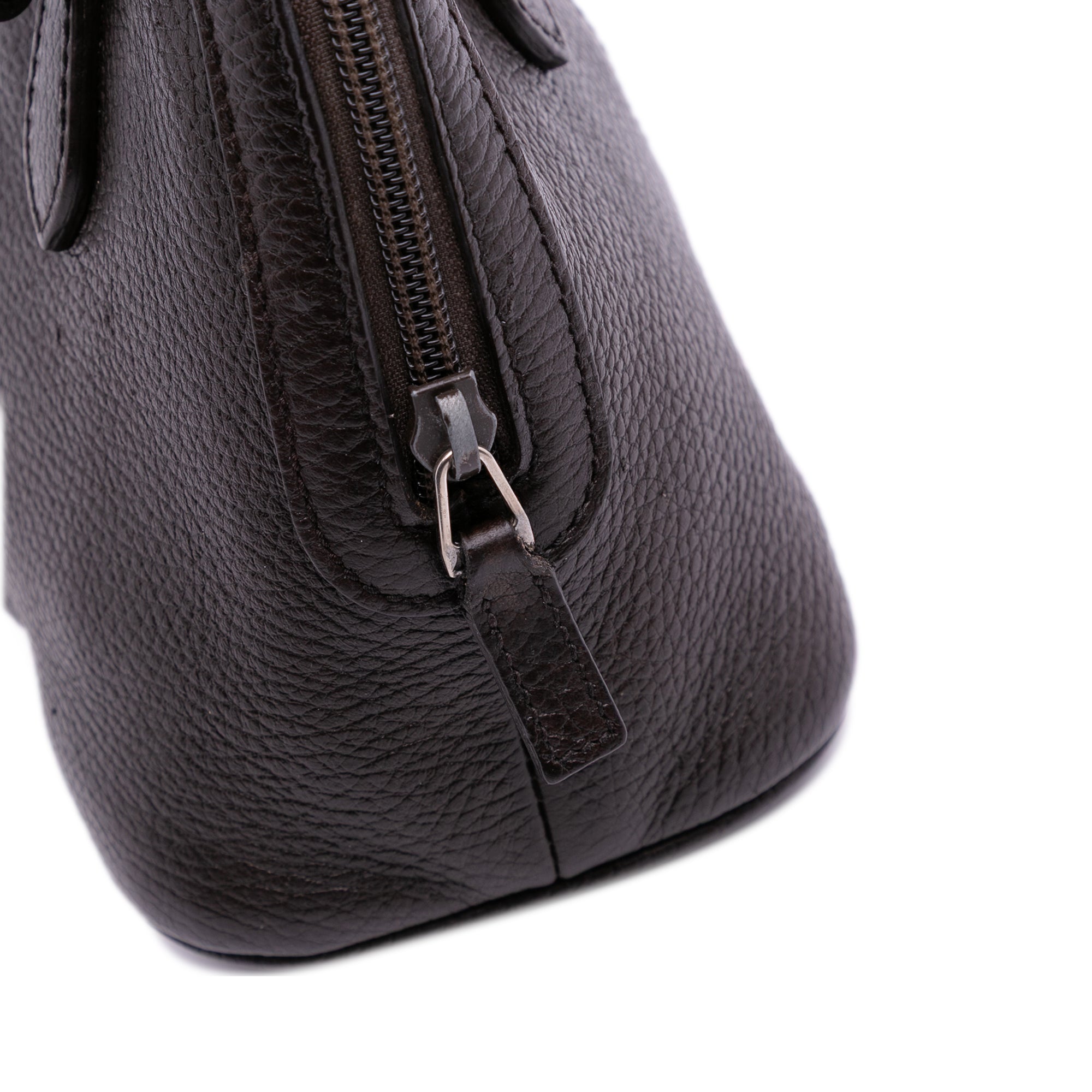 Mini Leather Web Dome Satchel