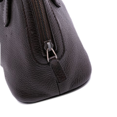 Mini Leather Web Dome Satchel