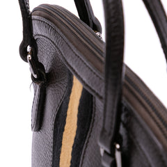 Mini Leather Web Dome Satchel