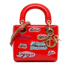 Mini Calfskin Sequin Embellished Lady Dior