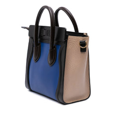 Nano Tricolor Leather Luggage Tote
