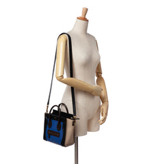 Nano Tricolor Leather Luggage Tote