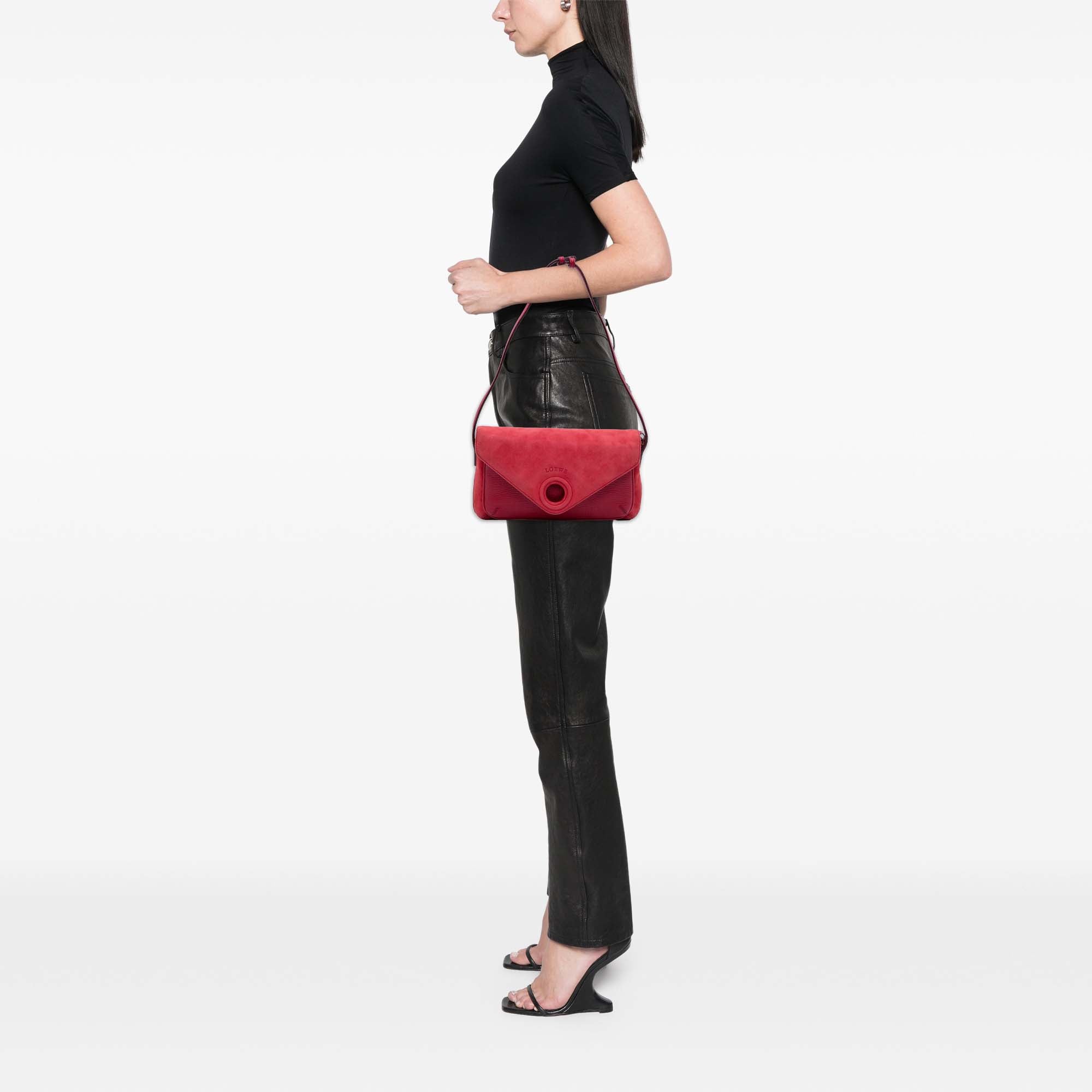 Suede and Leather Shoulder Bag