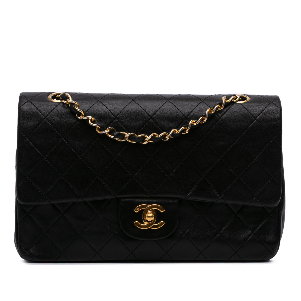 Medium Classic Lambskin Double Flap