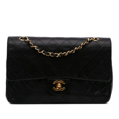 Medium Classic Lambskin Double Flap