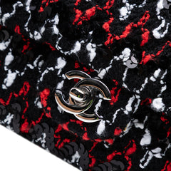 Medium Classic Sequined Tweed Double Flap