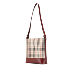 House Check Canvas Shoulder Bag